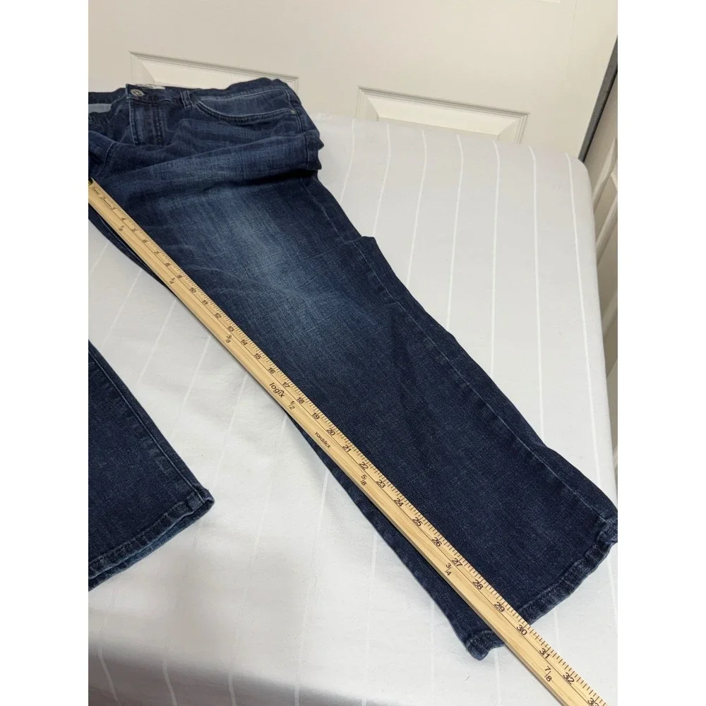Joseph Abboud Mens Athletic Fit Jeans 38x30 Dark Wash Blue Stretch Denim Pants